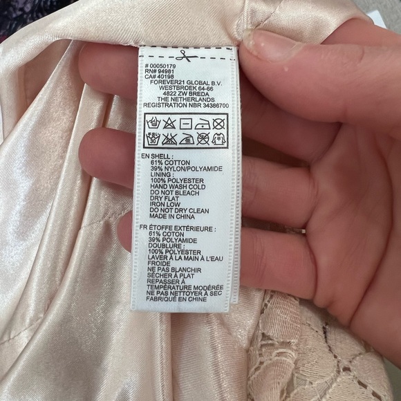 Forever 21 Baby Pink Lace Women's Moto Style Jacket - Picture 7 of 7